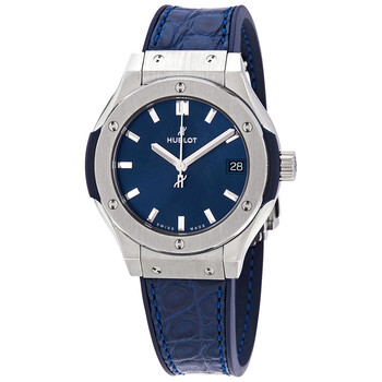 Classic Fusion Blue Dial Blue Leather Watch 581.NX.7170.LR