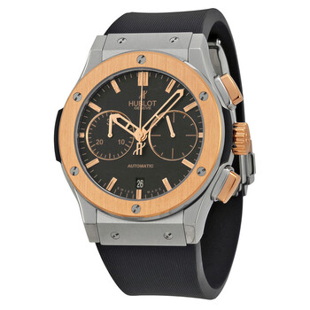 Classic Fusion Chronograph Black Dial Black Rubber Watch 521.NO.1180.RX