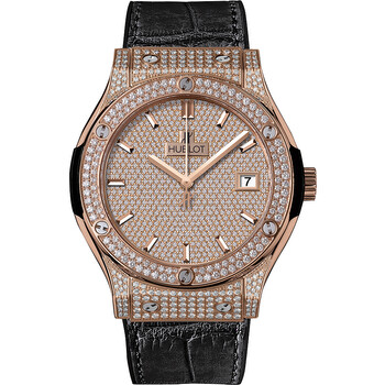 Classic Fusion Diamond Pave Dial 18K Rose Gold Automatic Watch 511.OX.9010.LR.1704