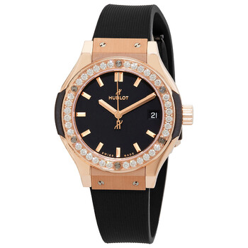 Classic Fusion Mat Black Dial 18 Carat Rose Gold Watch 581.OX.1181.RX.1104