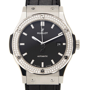 Classic Fusion Mat Black Dial Automatic Diamond Watch 542.NX.1171.LR.1104