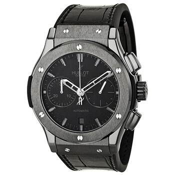 Classic Fusion Matte Black Automatic Chronograph Black Alligator Watch 521.CM.1110.LR