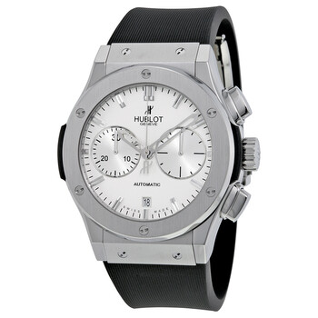 Classic Fusion Silver Dial Chronograph Black Rubber Watch 521.NX.2610.RX