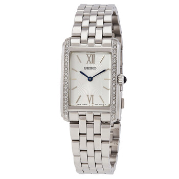 Classic Quartz Crystal Silver Dial Watch SWR091P1