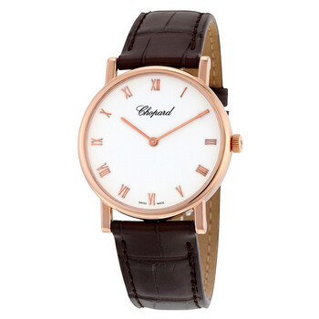 Classic White Dial Rose Gold Watch