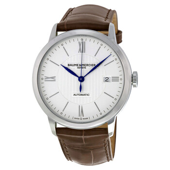 Classima Automatic Silver Dial Brown Leather Watch