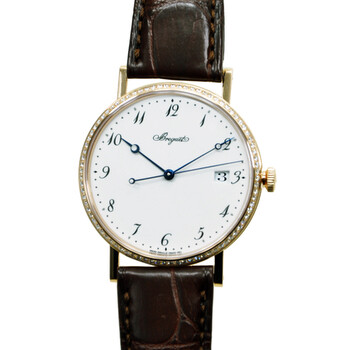 Classique White Dial Brown Leather Watch 5178BR299V6D000