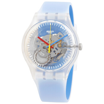 Clearly Blue Striped Quartz Watch SUOK156