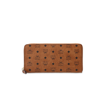 Cognac  Zip Around Wallet in Visetos Original