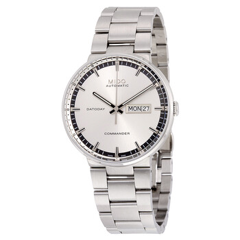 Commander II Daytoday Automatic Silver Dial Stainless Steel Watch M0144301103100