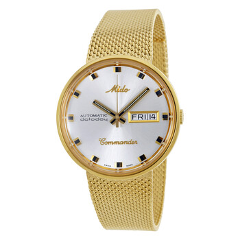 Commander I Automatic Silver Dial Goldtone Watch M842932113