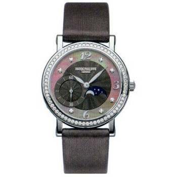 Complicated 18kt White Gold Moon Phase Diamond Watch 4958G