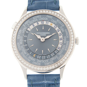 Complications World Time Automatic Diamond Blue Dial Watch 7130G014