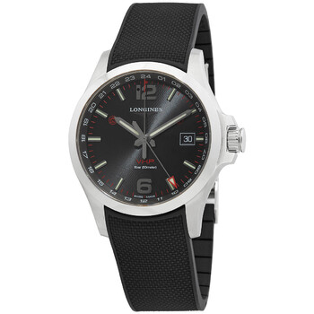 Conquest Quartz Black Dial Watch L3.728.4.56.9