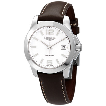Conquest Quartz White Dial Watch L3.377.4.16.5