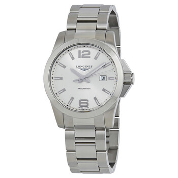 Conquest Silver Dial Stainless Steel 43mm Watch L37604766