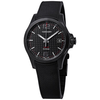 Conquest V.H.P. Black Carbon Dial Watch L3.716.2.66.9