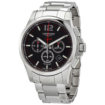 Conquest V.H.P. Perpetual Chronograph Quartz Black Dial Watch L37274566