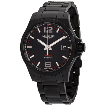 Conquest V.H.P. Perpetual Quartz Black Dial Watch L3.716.2.56.6