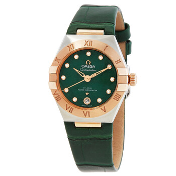Constellation Automatic Chronometer Diamond Green Dial Watch 131.23.29.20.99.001