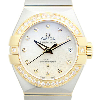 Constellation Automatic Chronometer Diamond White Mother of Pearl Dial Watch 123.25.27.20.55.007