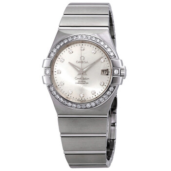 Constellation CoAxial Automatic Chronometer Diamond Silver Dial Watch 123.15.35.20.52.001