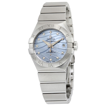 Constellation CoAxial Blue Mother of Pearl Diamond Dial Watch 123.10.27.20.57.001