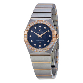 Constellation Diamond Blue Dial Rose Gold and Steel Watch 123.25.27.60.53.001