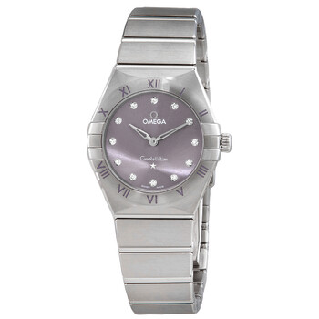 Constellation Quartz Diamond Purple Dial Watch 131.10.28.60.60.002