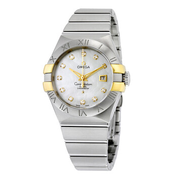 Constellation White Mother of Pearl Diamond Steel and 18K Yellow Gold Watch 123.20.31.20.55.004
