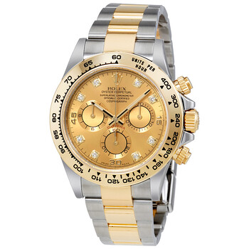 Cosmograph Daytona Champagne Diamond Dial Steel and 18K Yellow Gold Watch