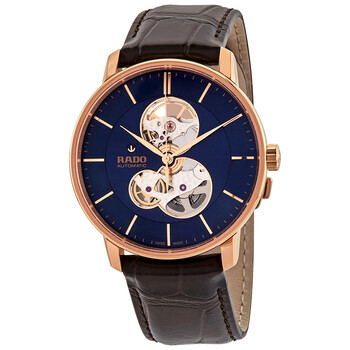 Coupole Classic Open Heart Automatic Blue Dial Leather Watch R22895215
