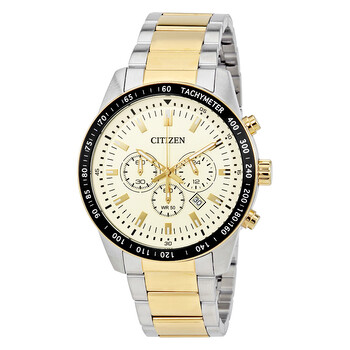 Cream Dial Two Tone Chronograph Watch AN807657P