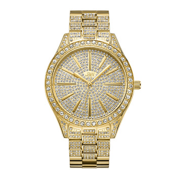 Cristal Quartz Crystal Gold Crystal Pave Dial Watch J6346A