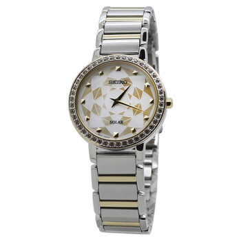 Crystal Silver Gold Dial Watch SUP454P1