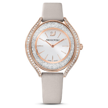Crystalline Aura Quartz White Silvertone Dial Watch