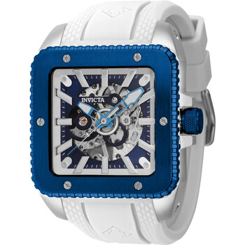 Cuadro Hand Wind Blue Dial Watch