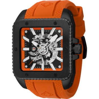 Cuadro Hand Wind Orange Dial Watch