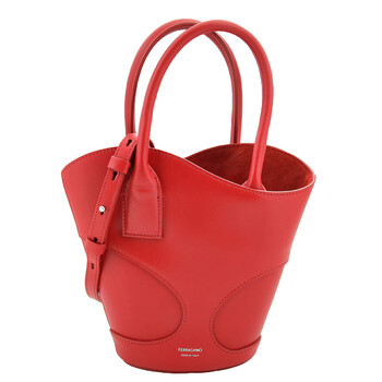 CutOut Detailing Leather Tote Bag