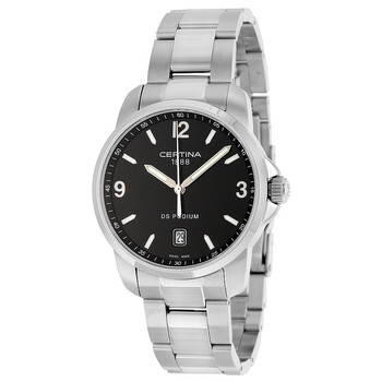 DS Podium Black Dial Stainless Steel Watch C0014101105700