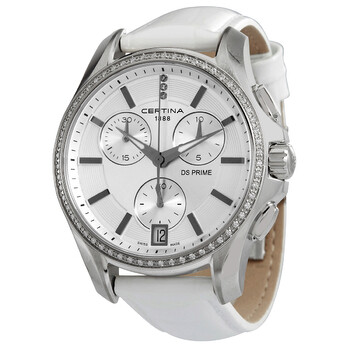 DS Prime Chronograph Quartz Diamond Silver Dial Watch C004.217.66.036.00