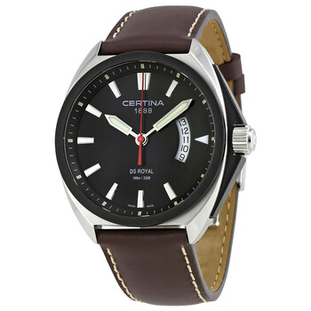 DS Royal Black Dial Brown Leather Watch C010.410.16.051.00