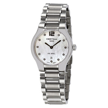 DS Spel Lady Round Quartz Diamond Mother of Pearl Dial Watch C012.209.11.116.00