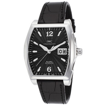 Da Vinci Black Dial Black Leather Watch IW452312