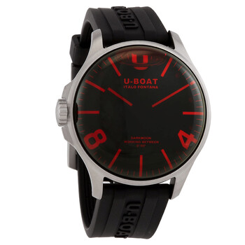 Darkmoon Red Glass Quartz Black Dial Watch