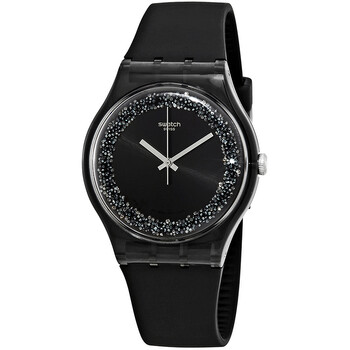 Darksparkles Black Dial Black Silicone Watch SUOB156