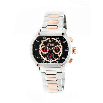 Dash Chronograph Black Dial Twotone Watch E701