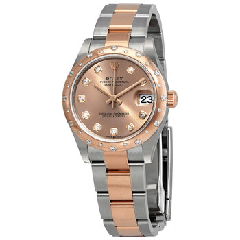 DateJust 31 Automatic Stainless Steel 18kt Everose Gold Oyster Watch 278341PDO