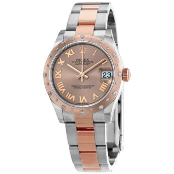 DateJust 31 Rose Dial Automatic Stainless Steel 18 ct Everose Gold Oyster Watch 278341PRO