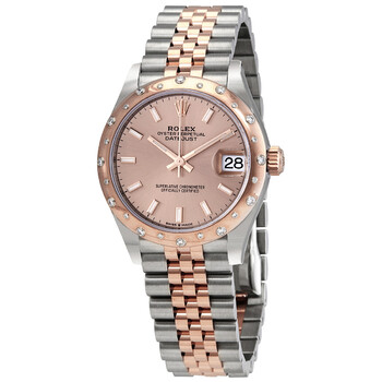 DateJust 31 Rose Dial Automatic Stainless Steel 18kt Everose Gold Jubliee Watch 278341PSJ